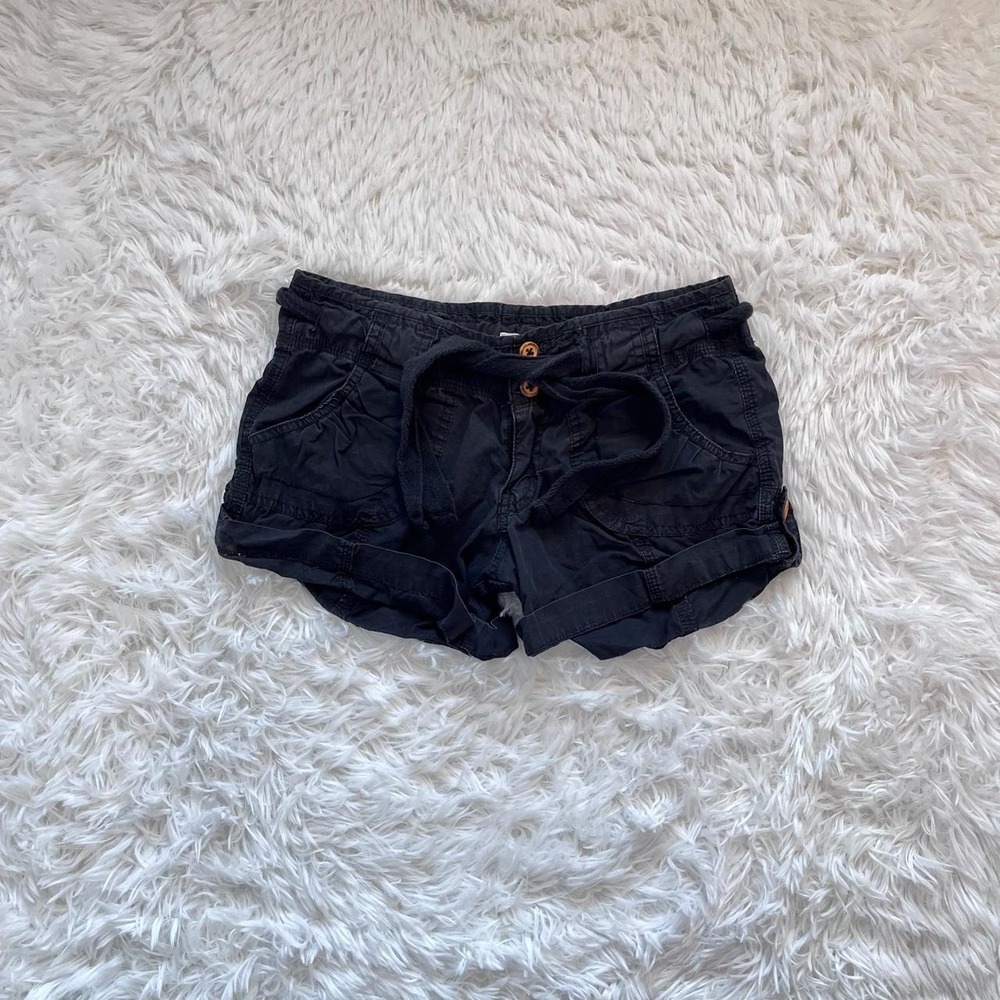 y2k ocean pacific black cotton cargo shorts size 7